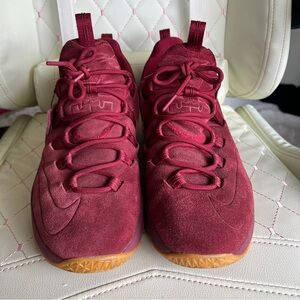 Nike LeBron Suede Vibrant Red Shoes